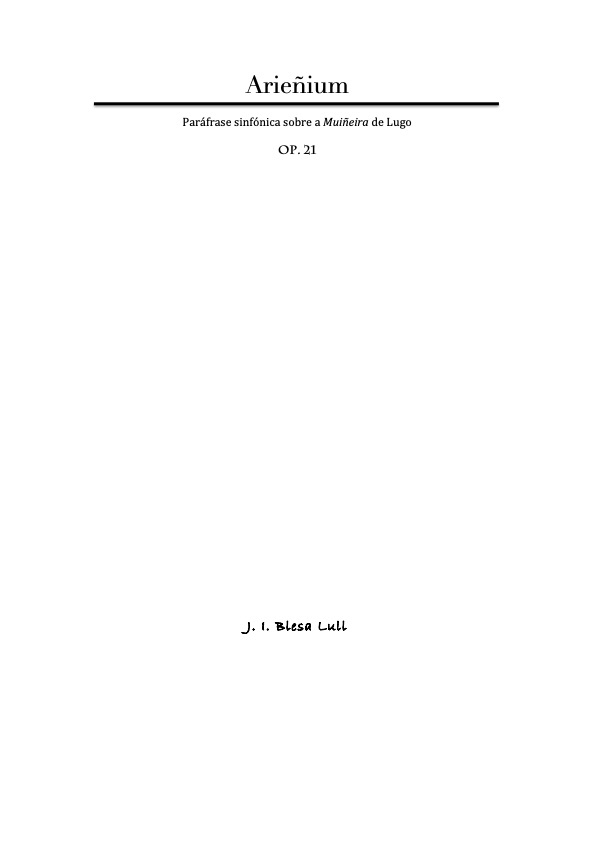 Portada de la obra Arieñium